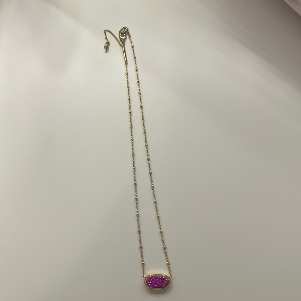 Purple drusy elisa necklace